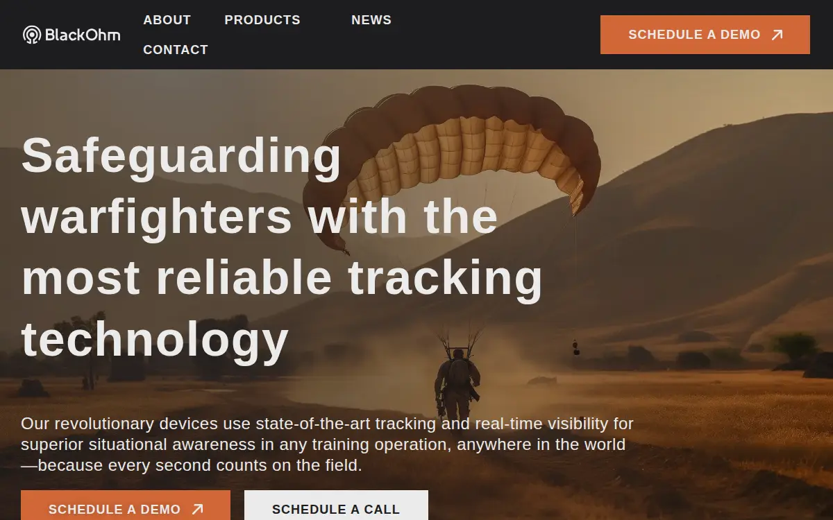 Homepage of Blackohm LLC