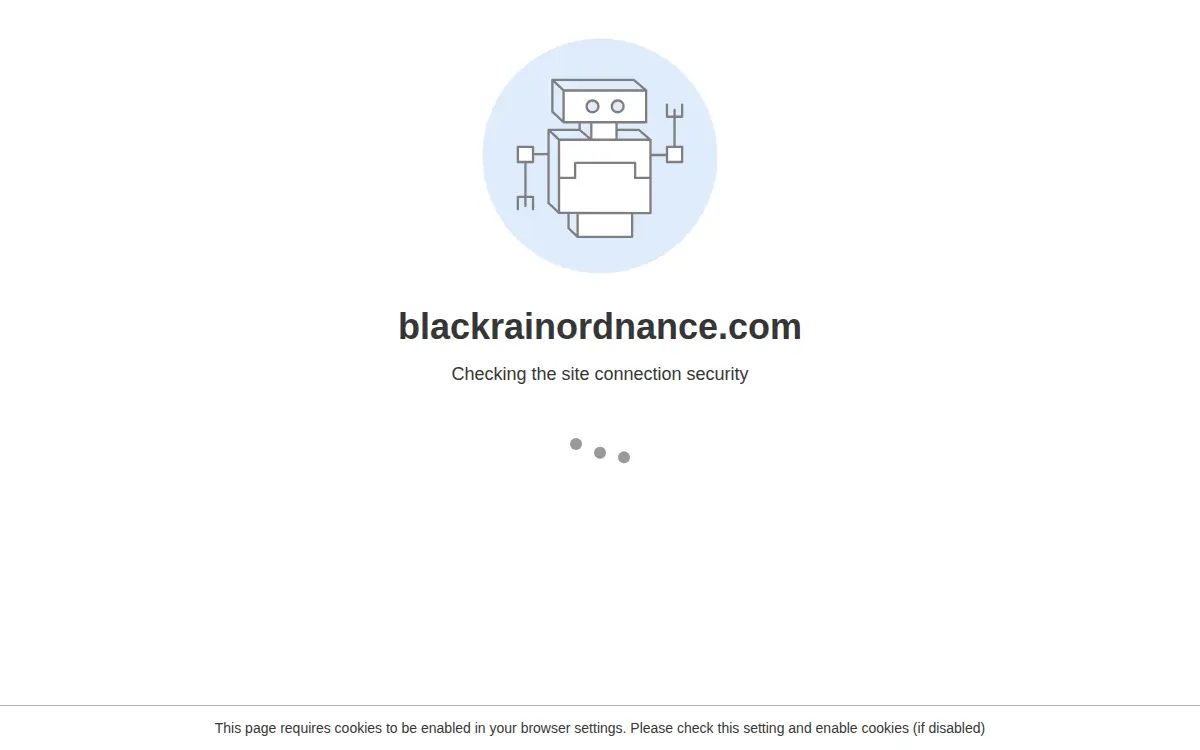 Homepage of Black Rain Ordnance, INC.