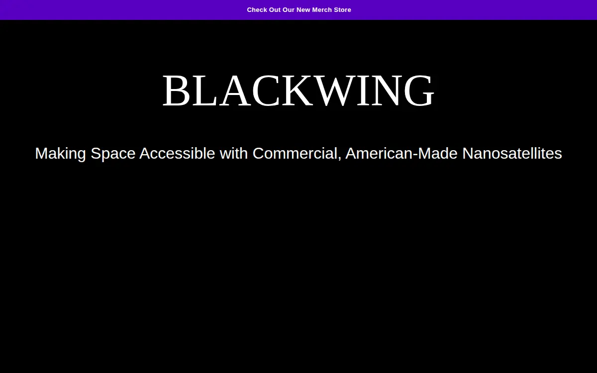 Homepage of Blackwing Space, INC.