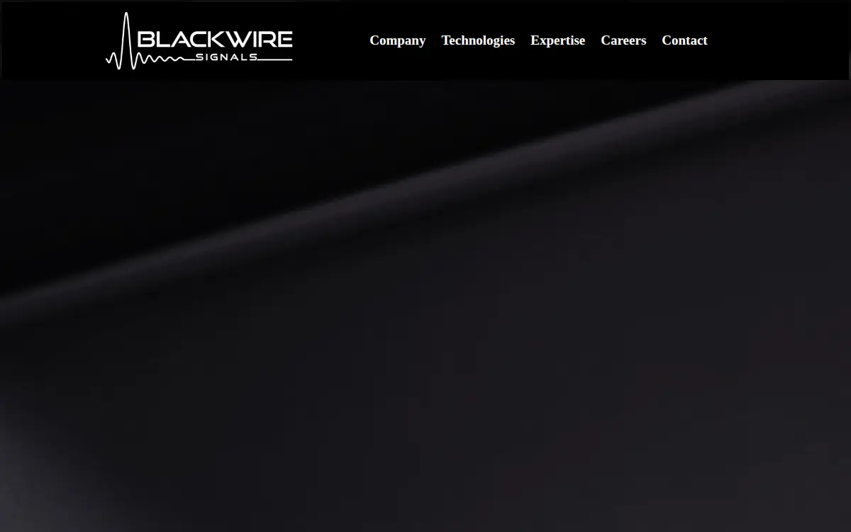 Homepage of Blackwire Signals, LLC