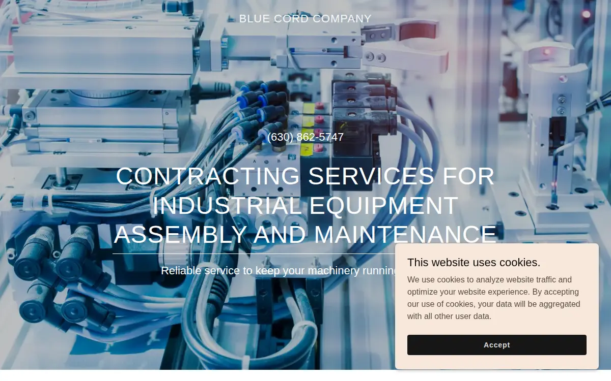 Homepage of Blue Cord Company LLC