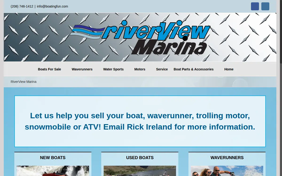 Homepage of Riverview Marina INC