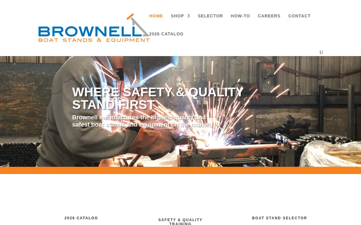 Homepage of Brownell Boat Stands INC