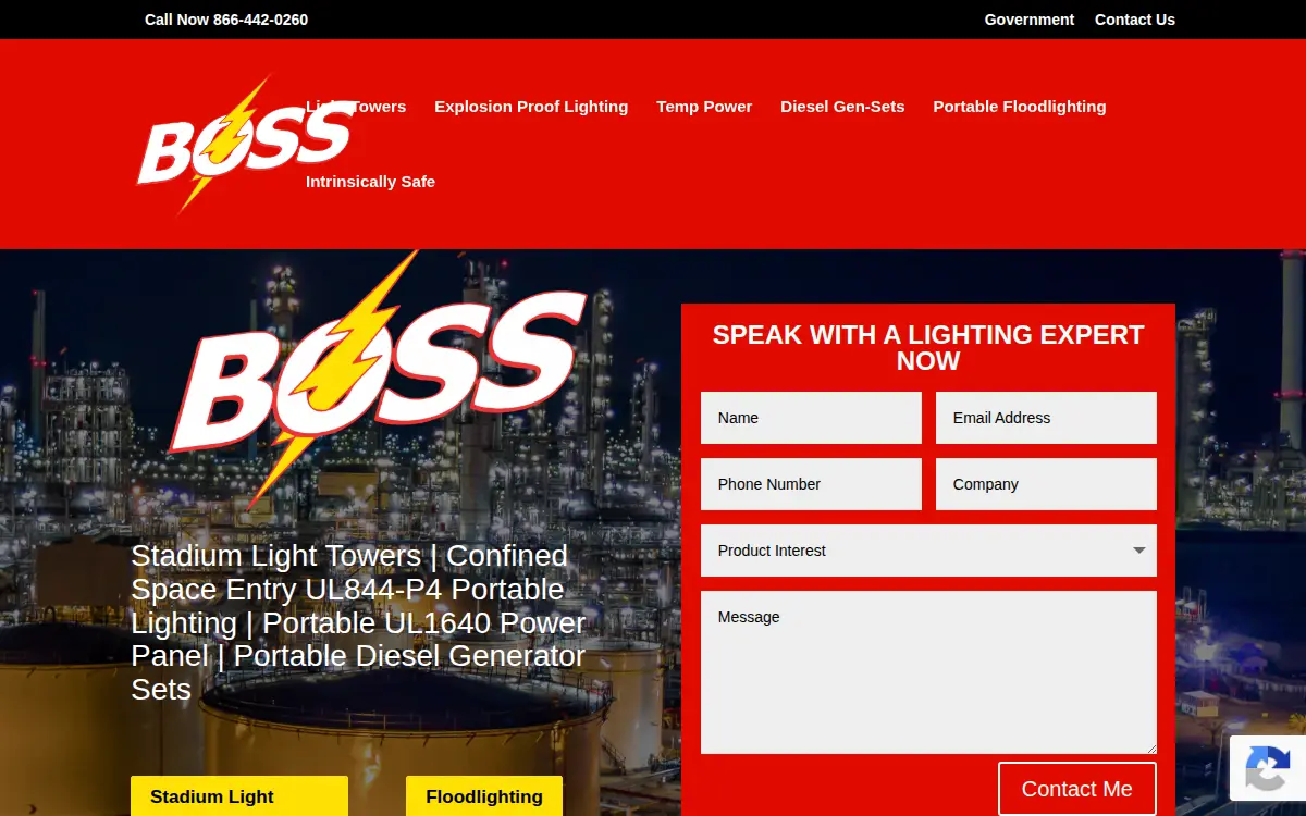 Homepage of Boss Ltg INC