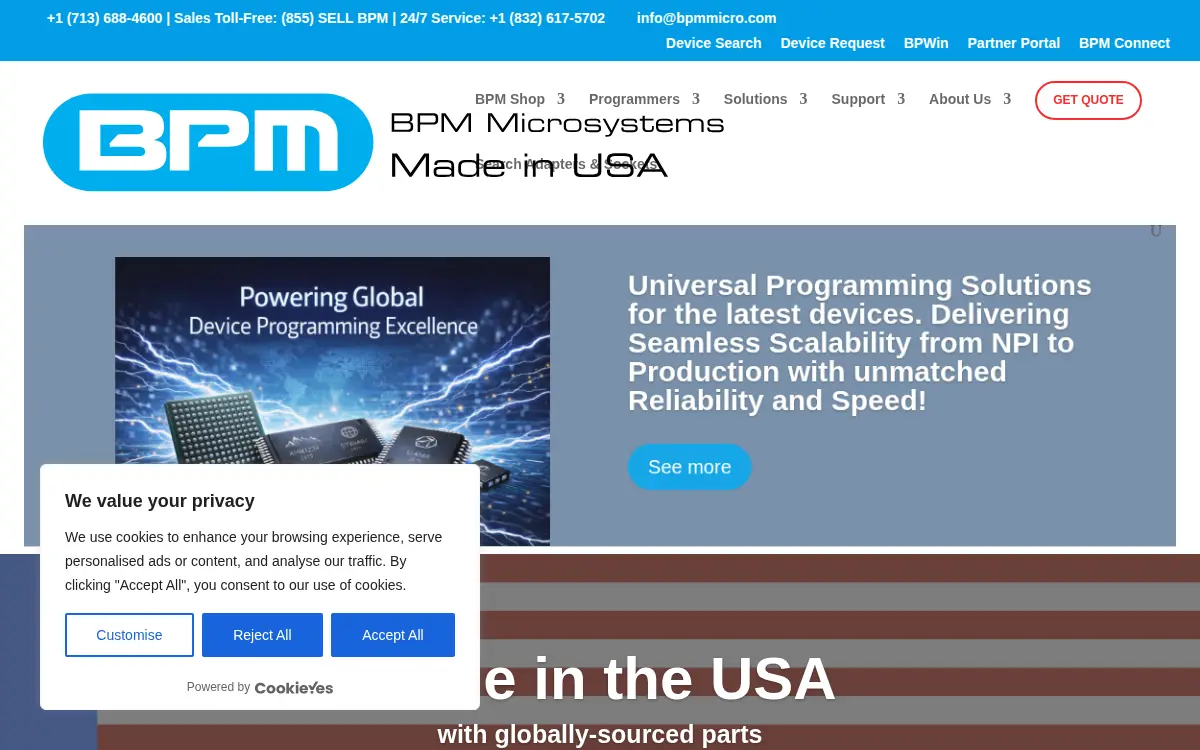 Homepage of Bpm Microsystems, INC.