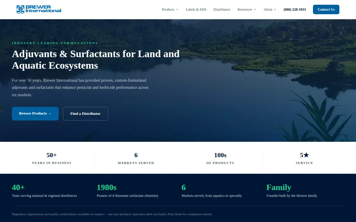 Homepage of Brewer International, Incorporated