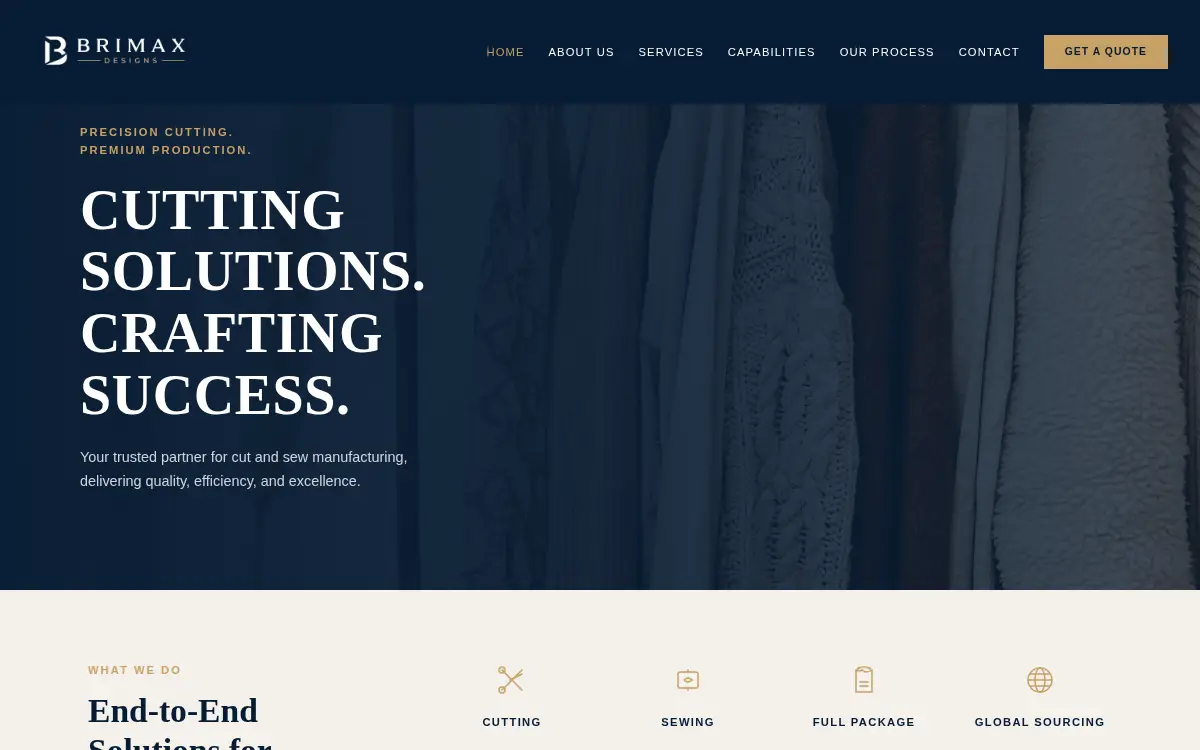 Homepage of Brimax Designs Limited
