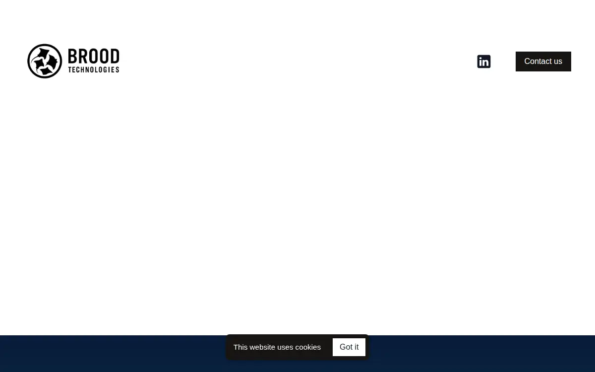 Homepage of Brood Technologies INC.