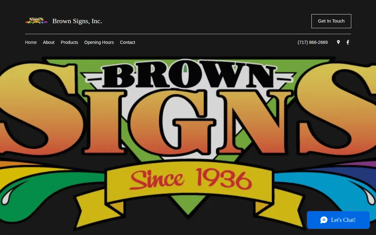 Homepage of Brown Signs INC