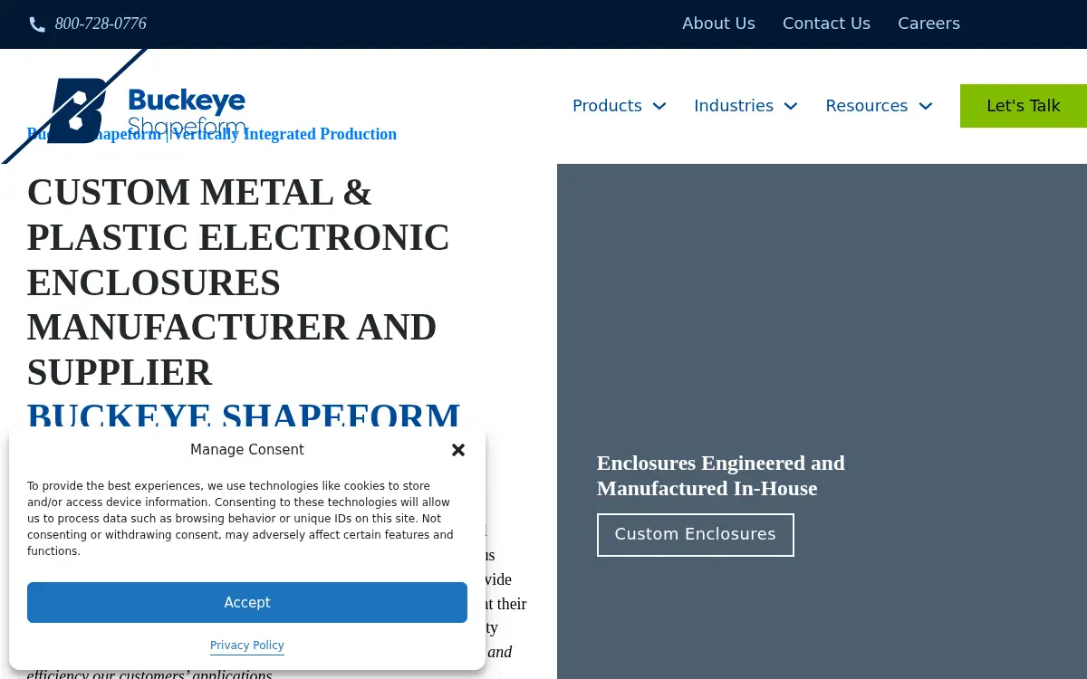 Homepage of The Buckeye Stamping Company