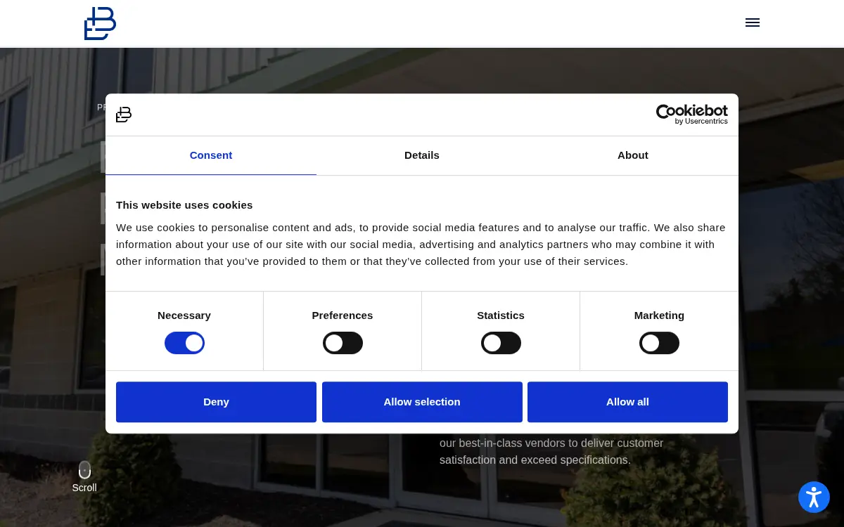Homepage of Burger & Brown Engineering, Incorporated
