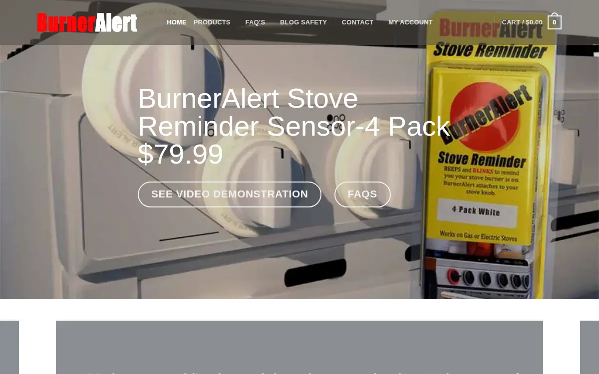 Homepage of Burneralert Limited Liability CO