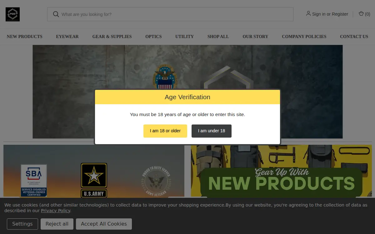 Homepage of Precision Global Supply LLC
