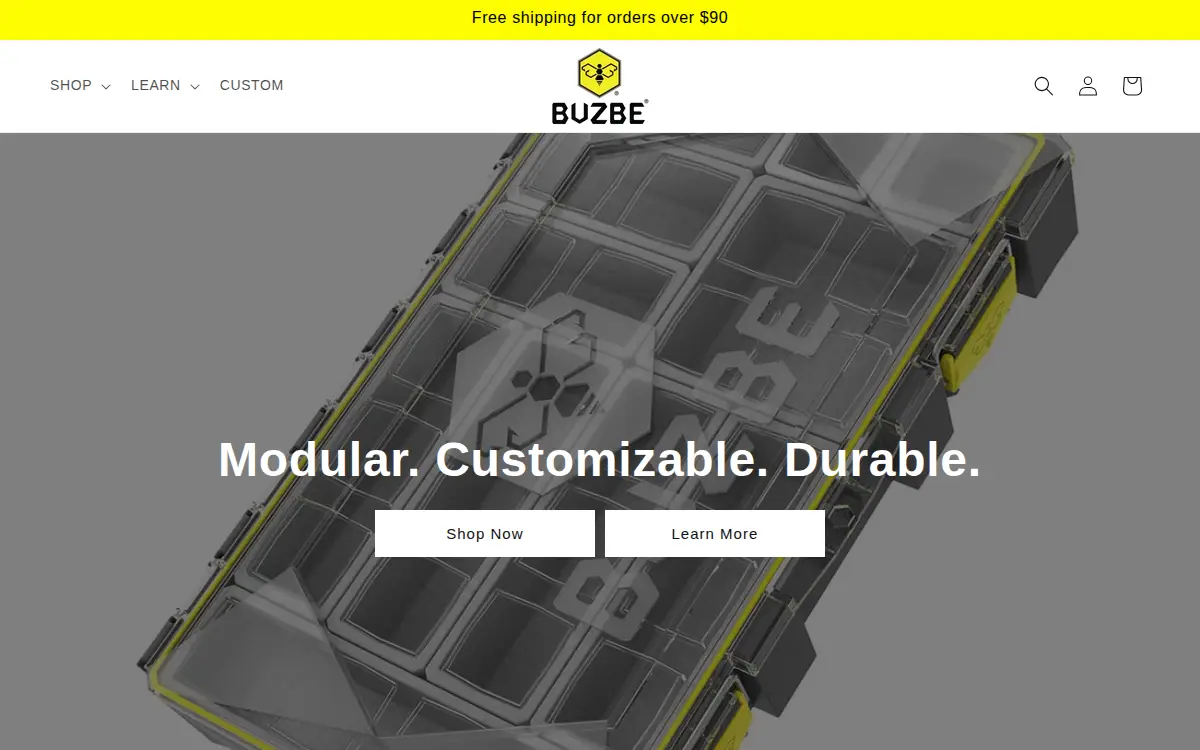 Homepage of Buzbe, LLC