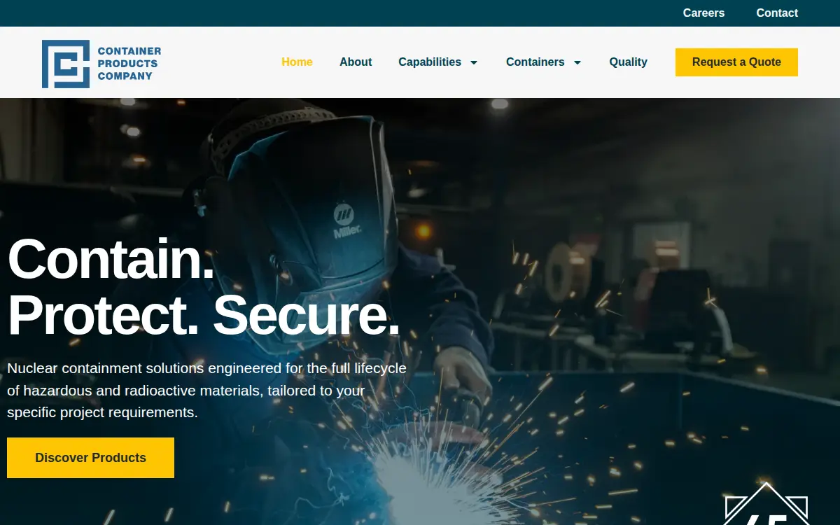 Homepage of Container Products Company, LLC
