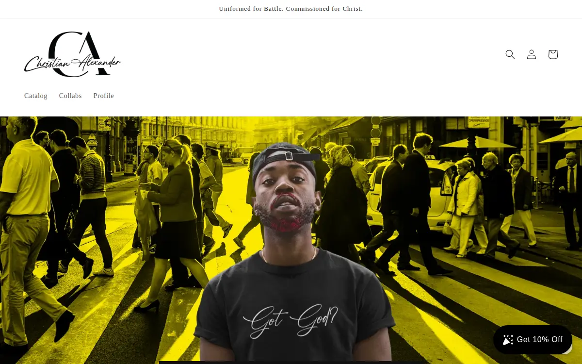 Homepage of Christian Alexander Clothiers LLC