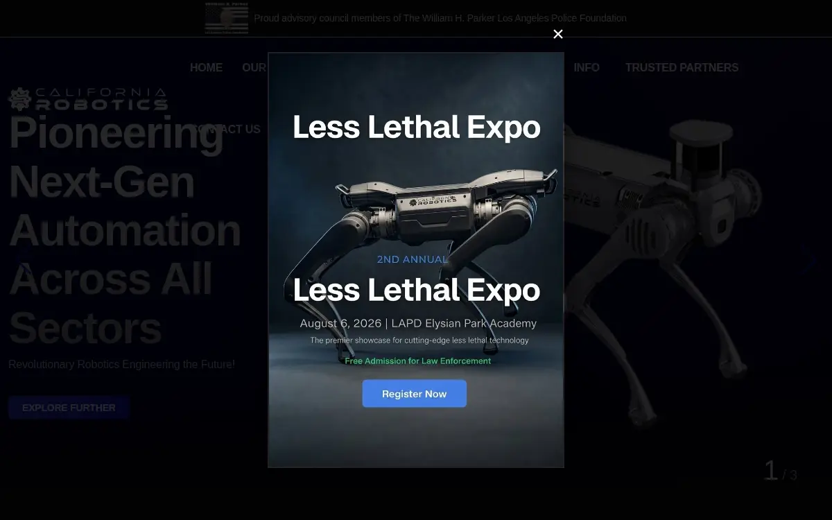 Homepage of California Robotics LLC