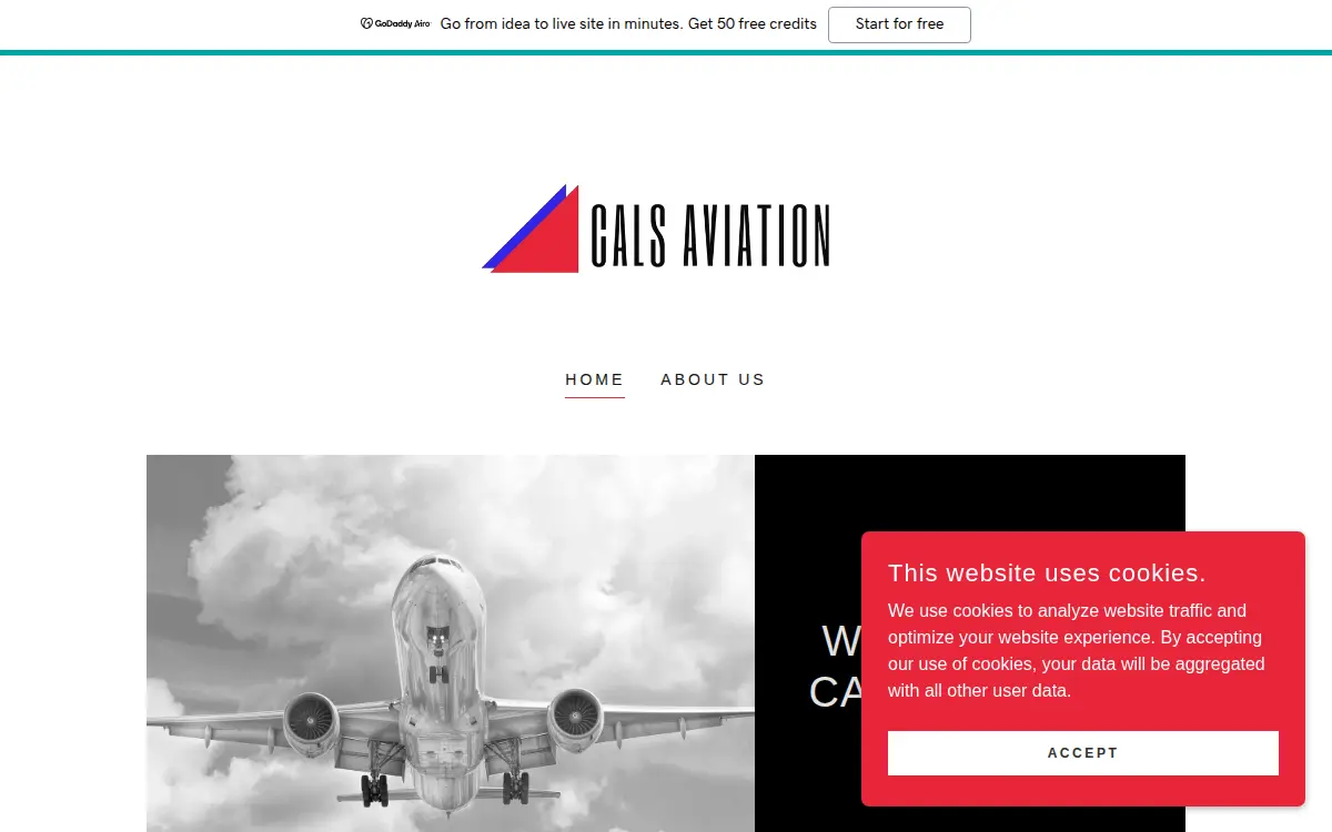 Homepage of Cals Aviation LLC