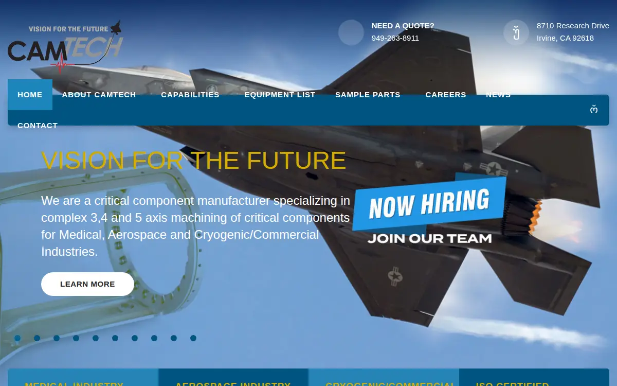 Homepage of Computer Assisted Manufacturing Technology LLC
