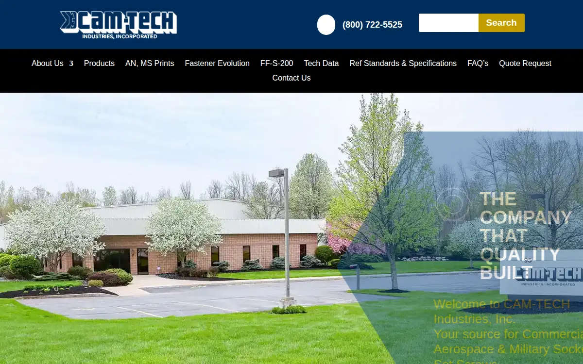 Homepage of Cam-tech Industries, INC.
