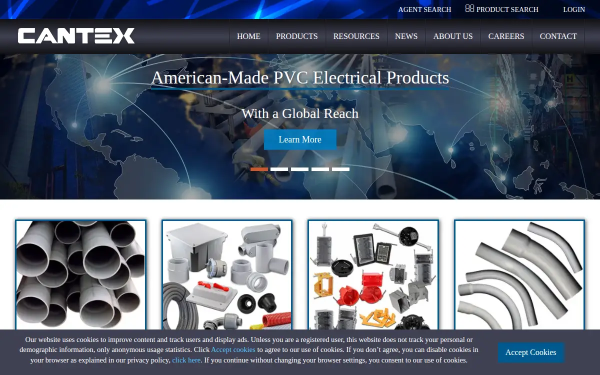 Homepage of Cantex INC