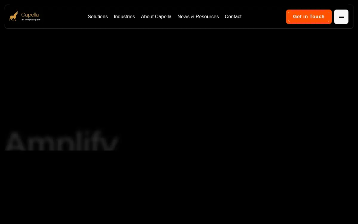 Homepage of Capella Space Corporation