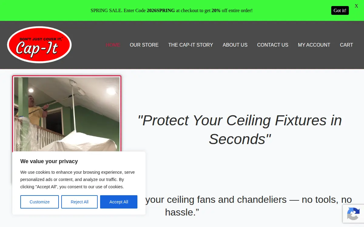 Homepage of Cap-it, CORP