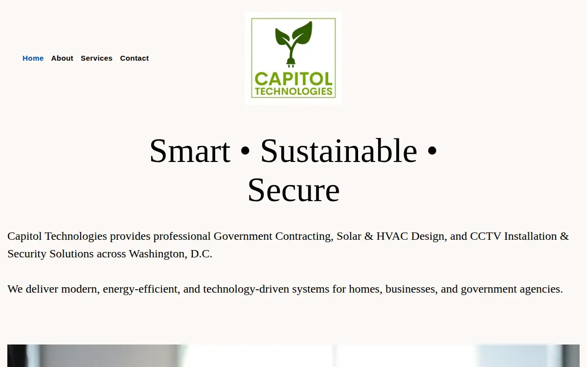 Homepage of Capitol Technologies L.l.c