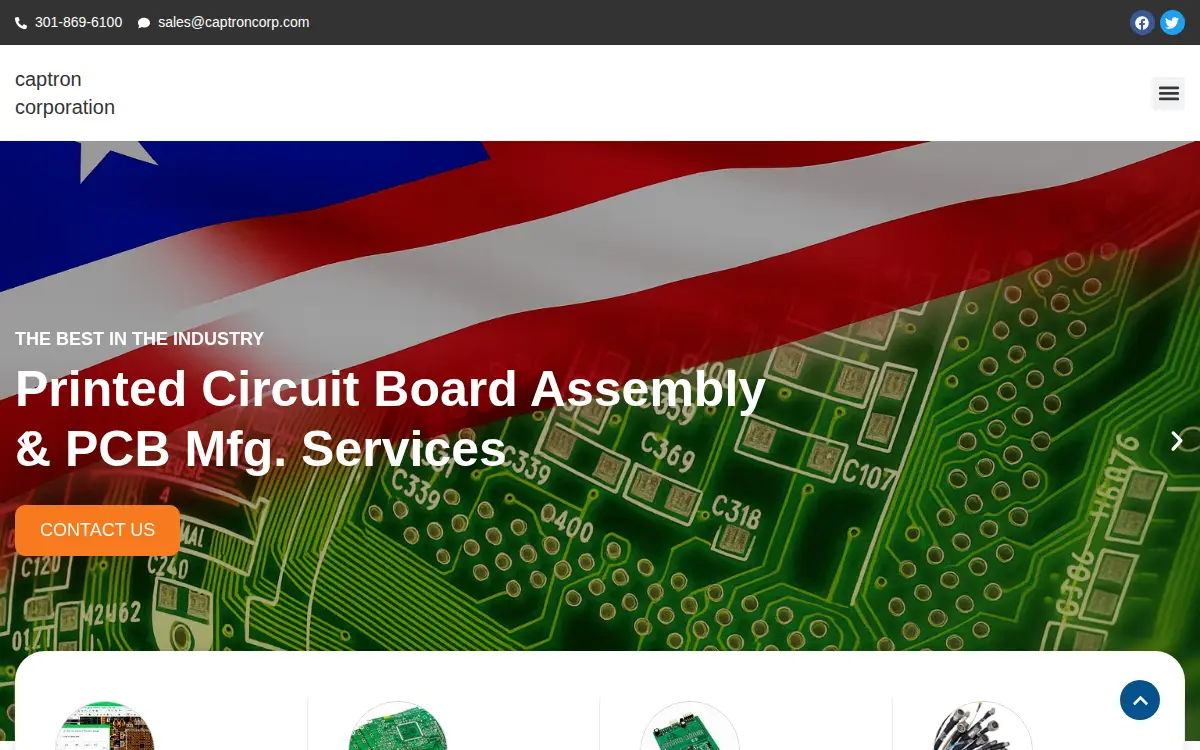 Homepage of Captron Corporation