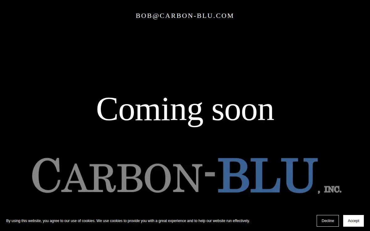 Homepage of Carbon-blu INC