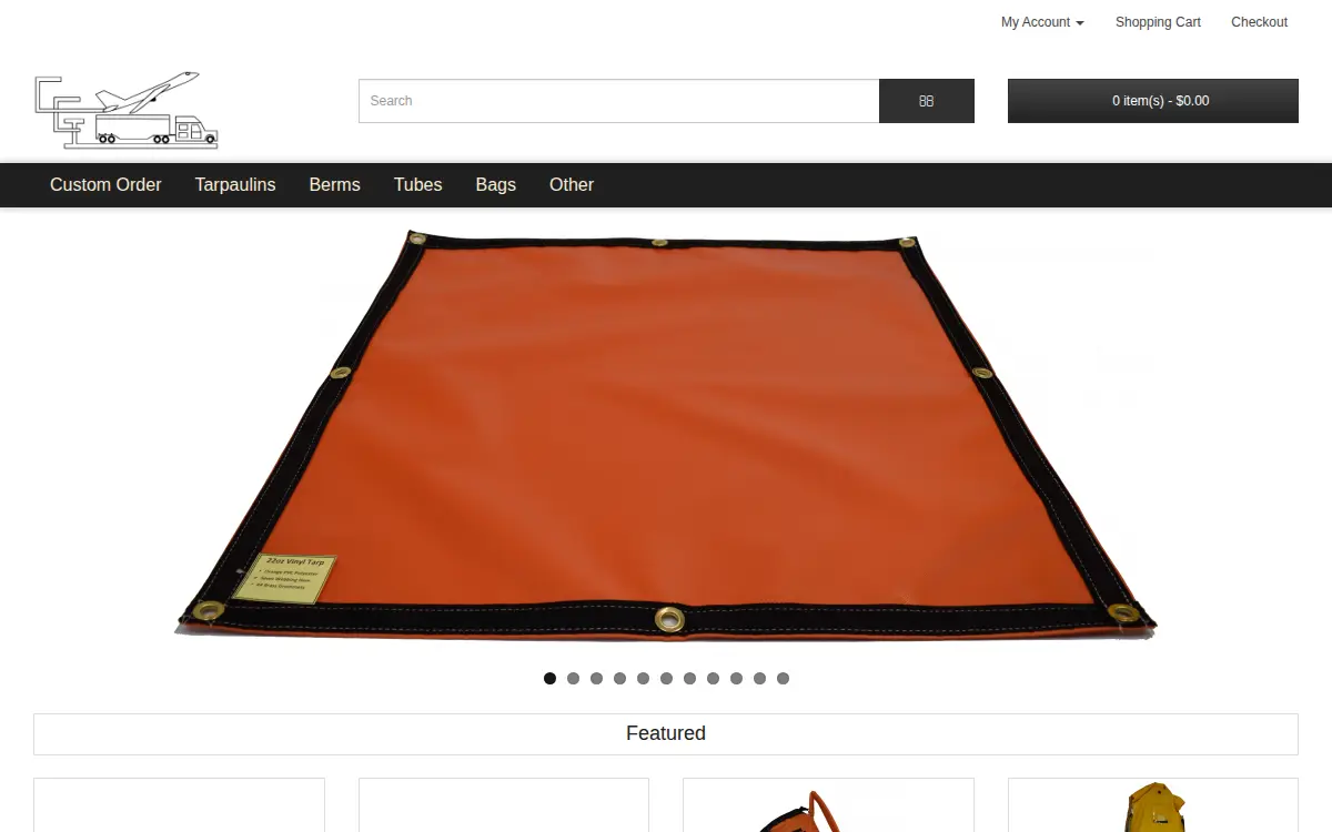 Homepage of Cargo Components, INC.
