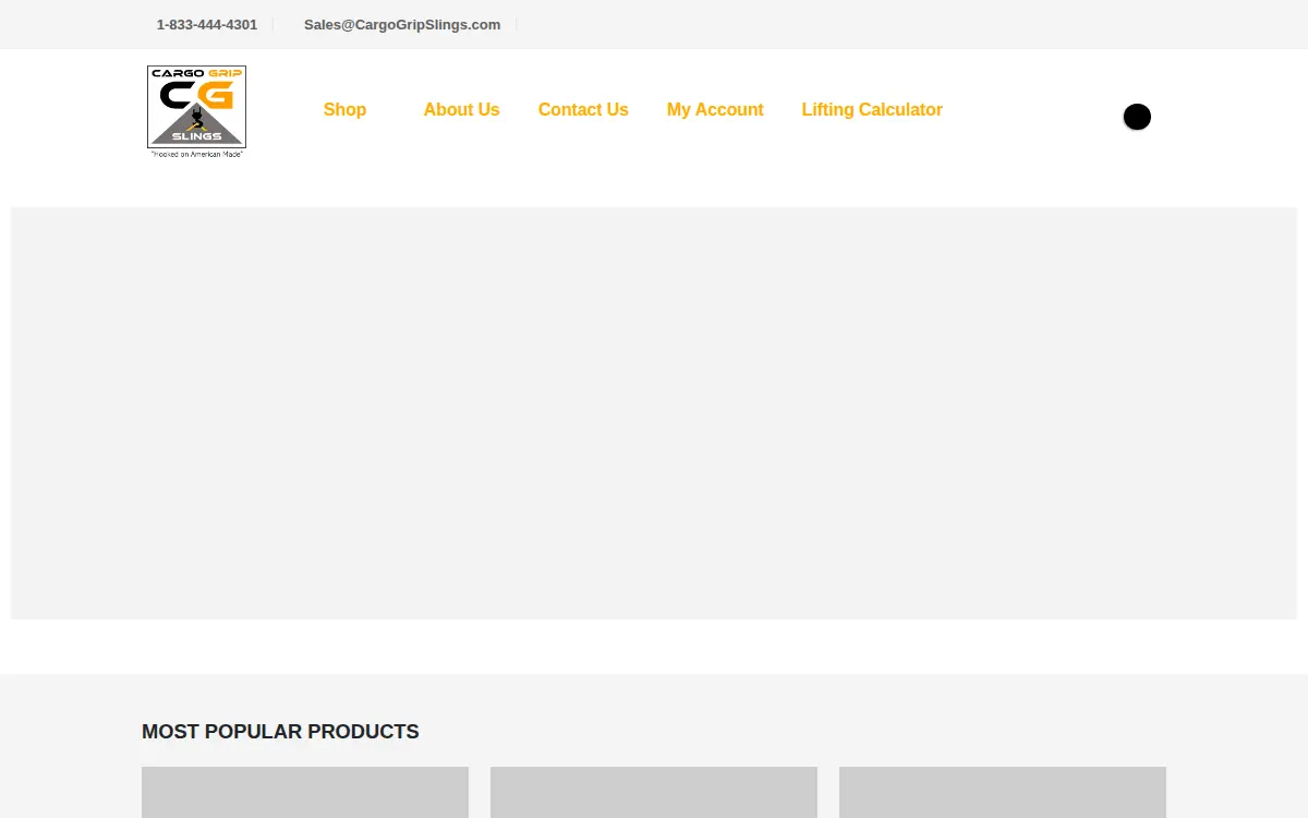 Homepage of Cargo Grip Slings, LLC