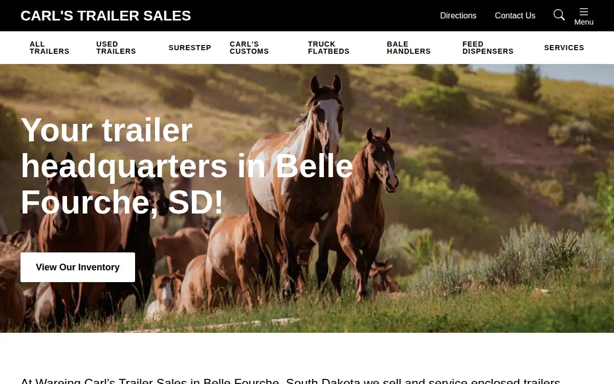 Homepage of Wareing Trailers Belle Fourche LLC