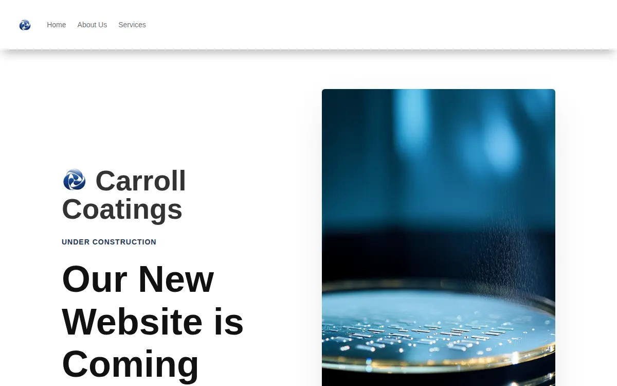 Homepage of Carroll Coatings CO INC