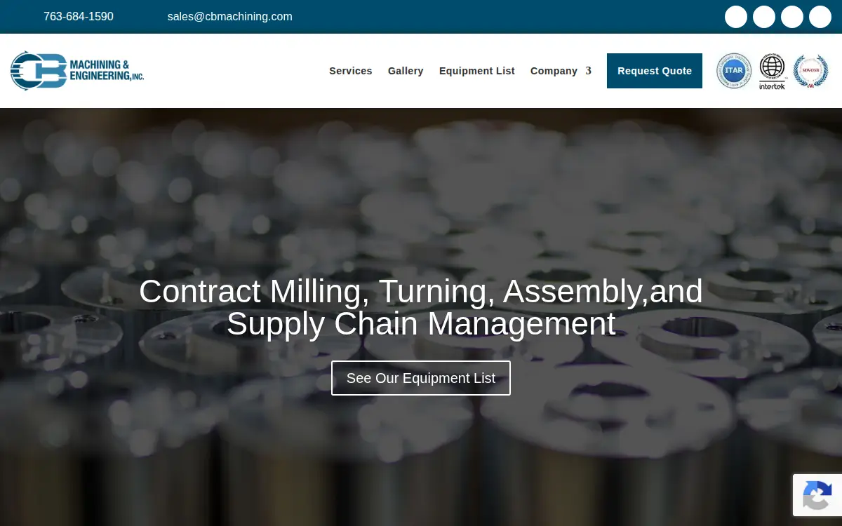 Homepage of Cb Machining & Engineering INC