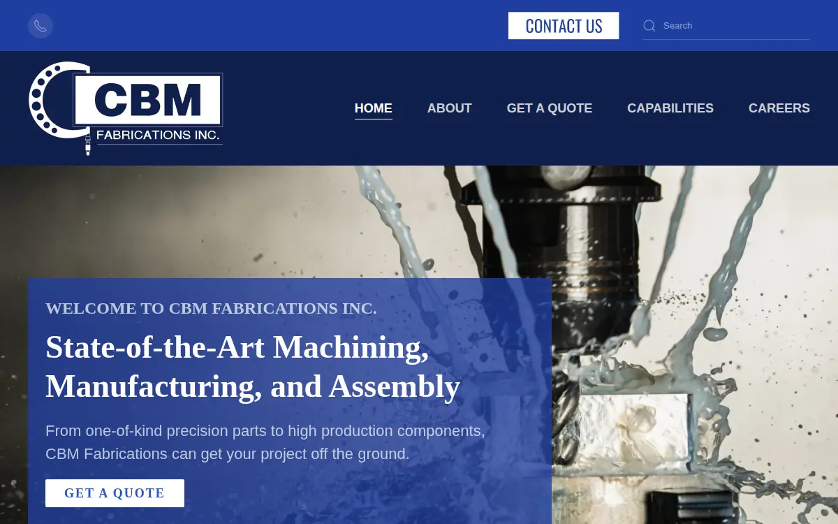 Homepage of Cbm Fabrications, INC