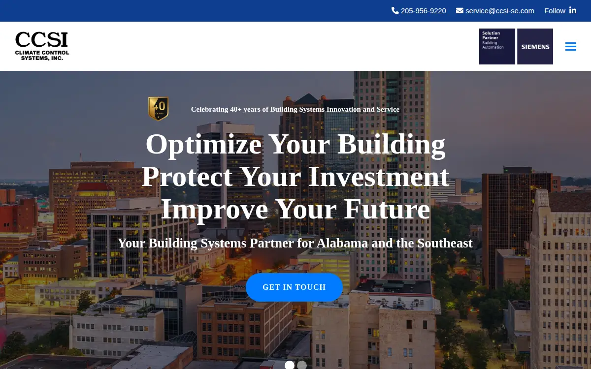 Homepage of Climate Control Systems INC