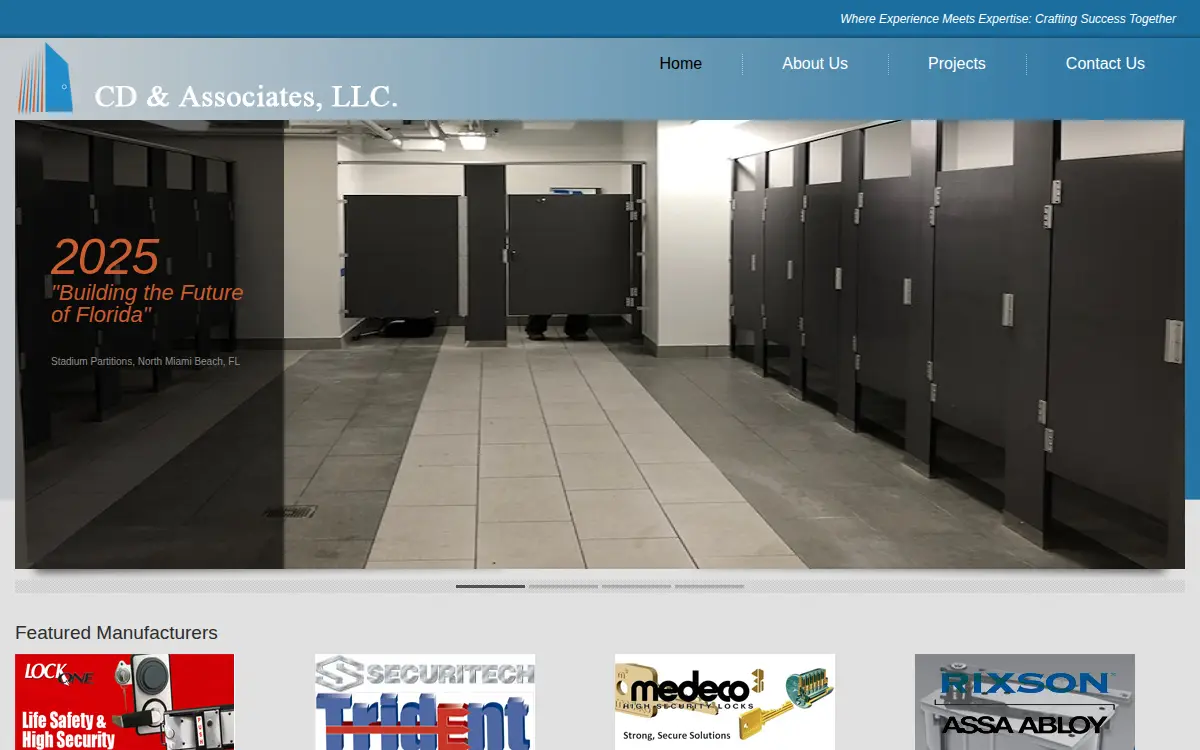 Homepage of Custom Doors & Associates, LLC