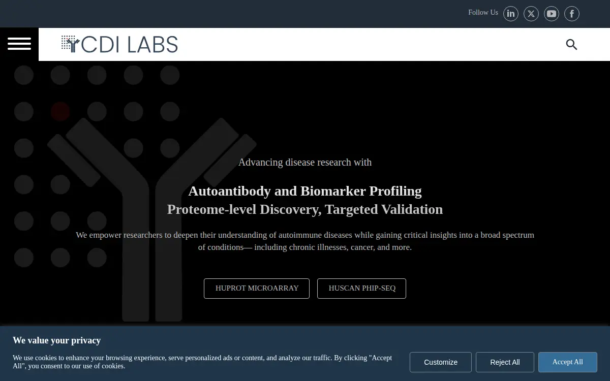 Homepage of Cdi Laboratories INC