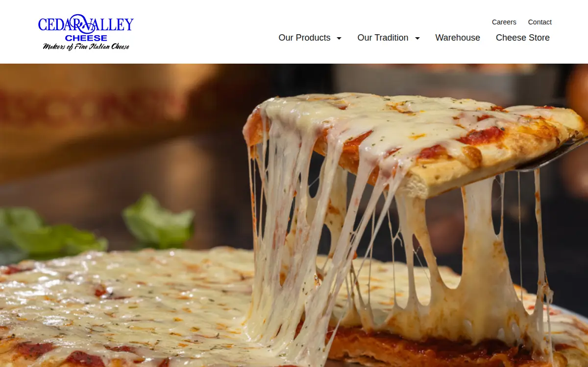 Homepage of Cedar Valley Cheese, INC.