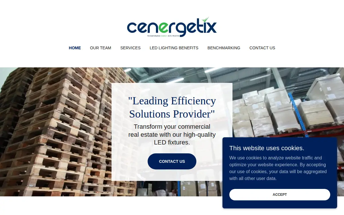 Homepage of Cenergetix LLC