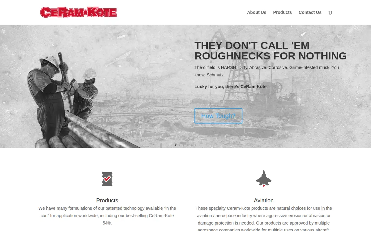 Homepage of Ceram-kote Coatings Incorporated