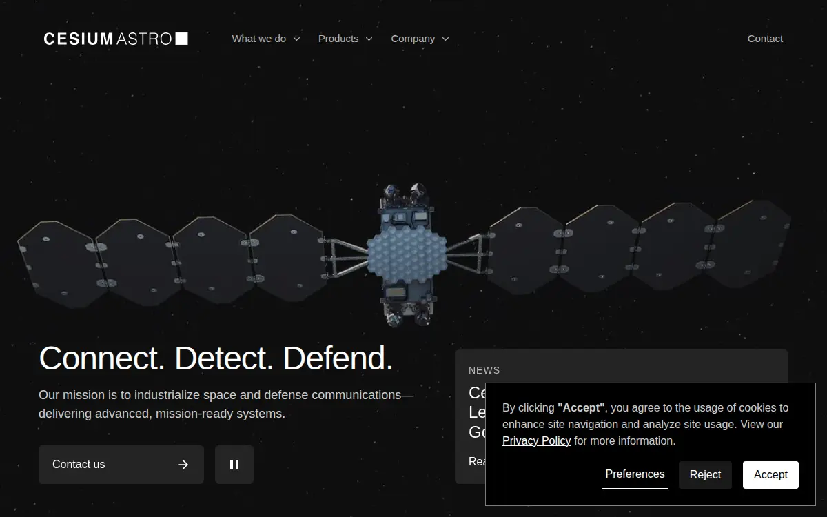 Homepage of Cesiumastro INC.