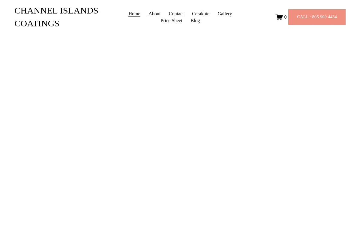 Homepage of Channel Islands Coatings LLC