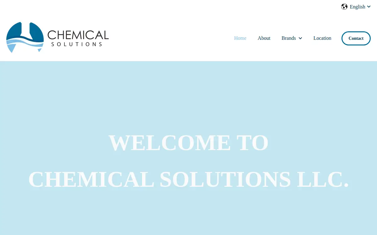 Homepage of Chemical Solutions, LLC
