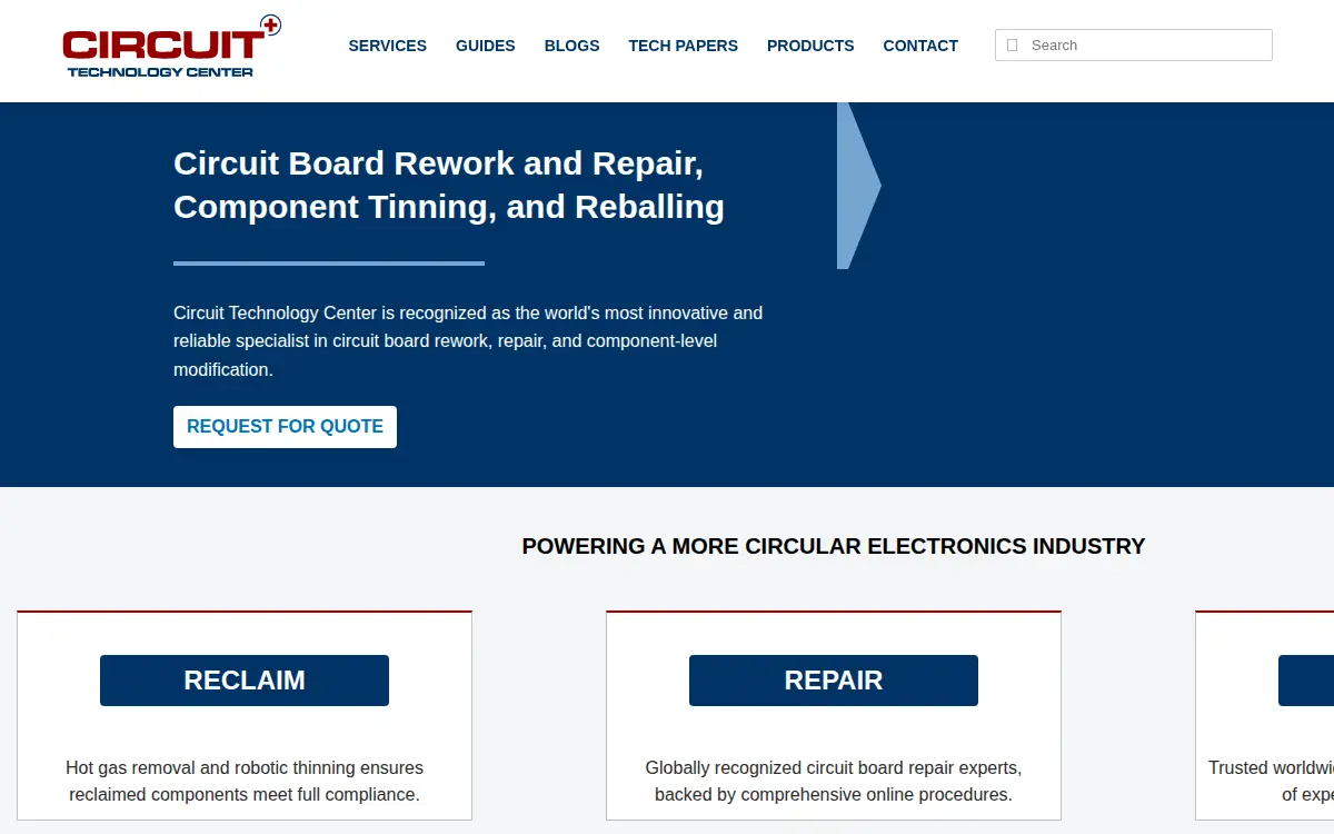 Homepage of Circuit Technology Center, INC.