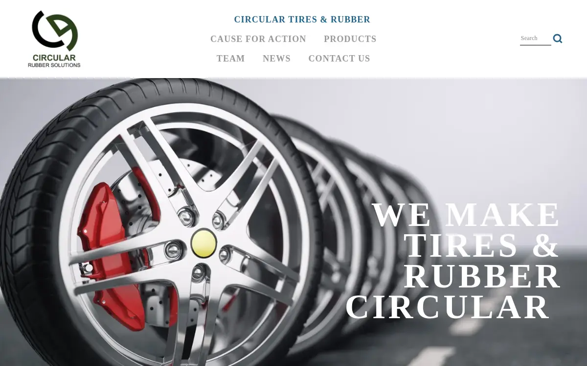 Homepage of Circular Rubber Solutions LLC