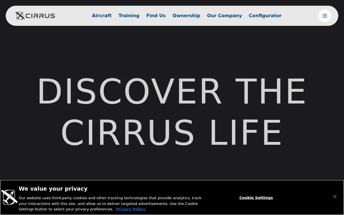 Homepage of Cirrus Design Corporation