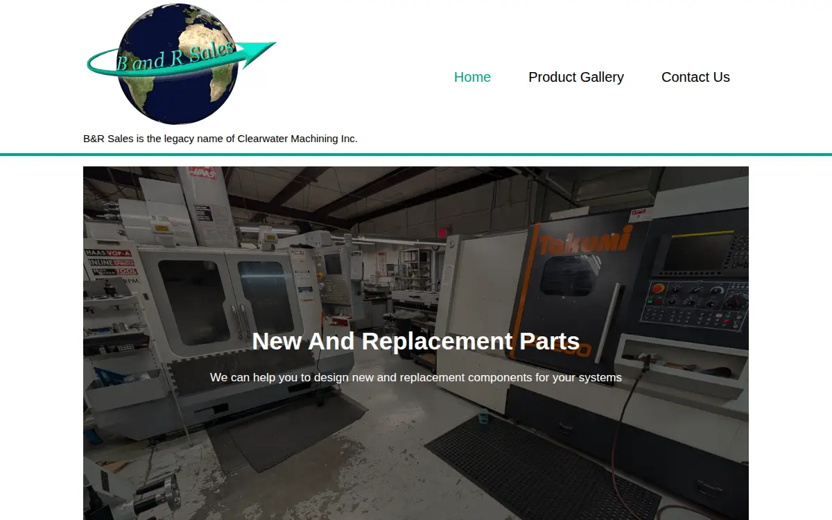 Homepage of Clearwater Machining INC.
