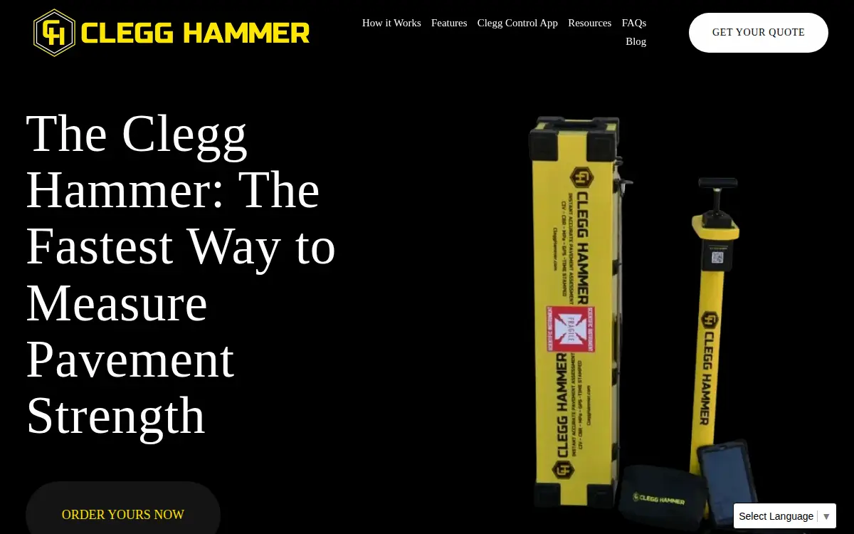 Homepage of Clegg Global LLC